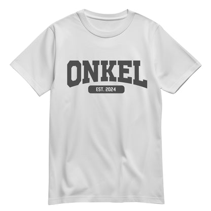 Onkel Shirt - Onkel est. Wunschjahr - Collage Design - Geschenk Weiß - FULiMA®