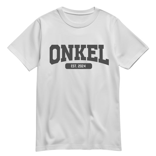 Onkel Shirt - Onkel est. Wunschjahr - Collage Design - Geschenk Weiß - FULiMA®