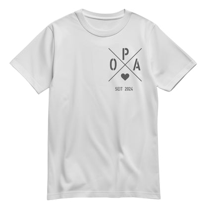 Opa Shirt - Opa seit Ihr WUNSCHJAHR personalsierbar Geschenk Weiß - FULiMA®