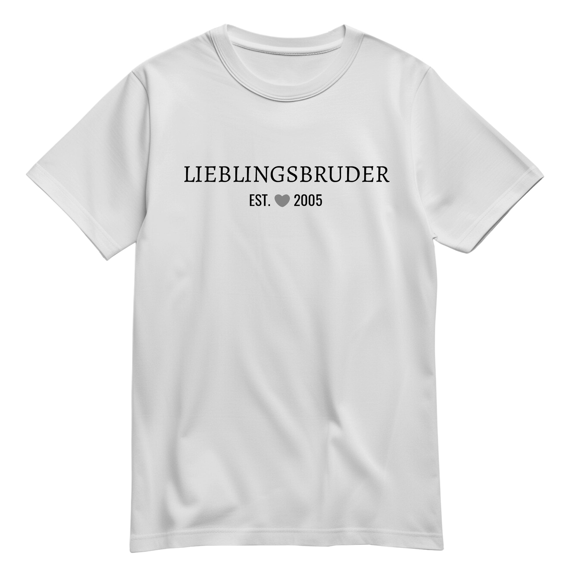 Bruder Shirt - Lieblingsbruder est. Wunschjahr Minimal - Geschenk Weiß - FULiMA®