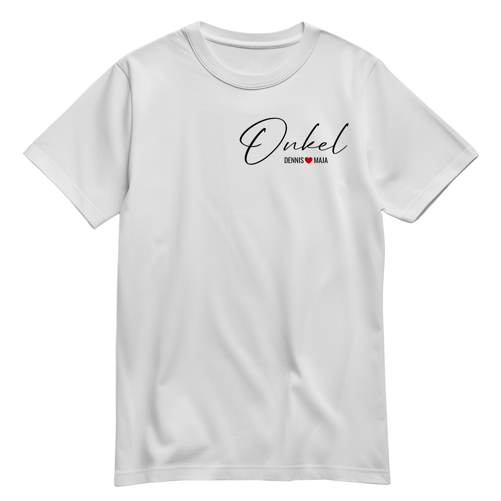Onkel Shirt - Minimalistisch Onkel Schriftzug mit Namen der Kinder Weiß - FULiMA®