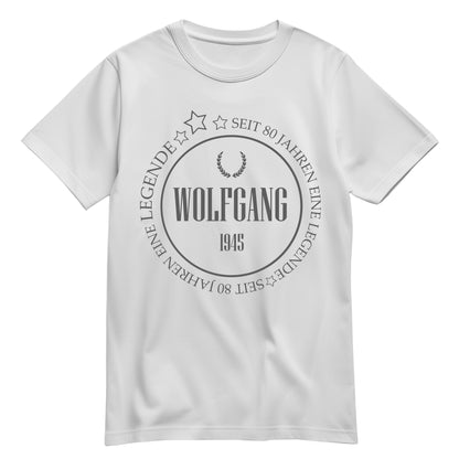 NAME seit 80 Jahren eine Legende - Geburtstag Shirt Weiß - FULiMA®
