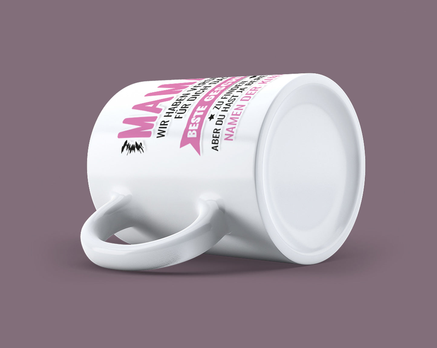Mama wir haben versucht das beste Geschenk für dich zu finden Tasse personalisiert mit Namen