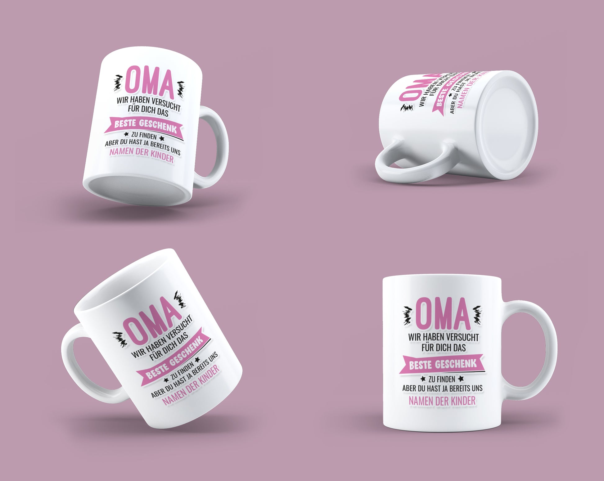 Tasse für Oma - Oma wir haben versucht das beste Geschenk für dich zu finden
