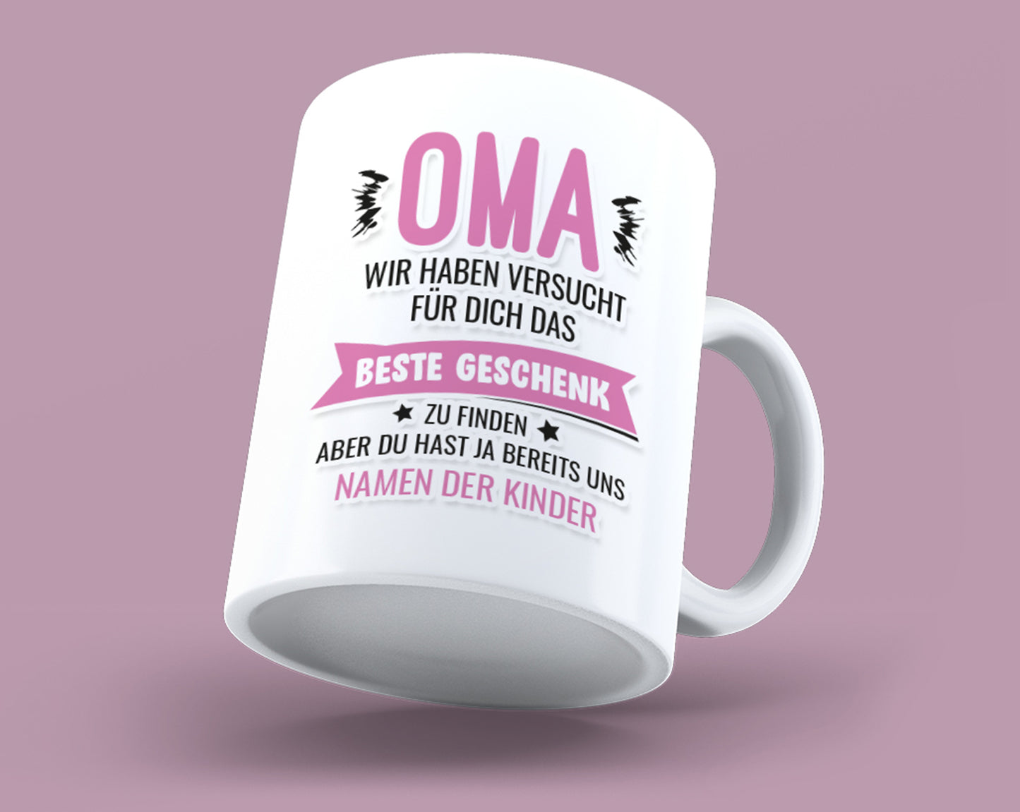 Tasse für Oma - Oma wir haben versucht das beste Geschenk für dich zu finden