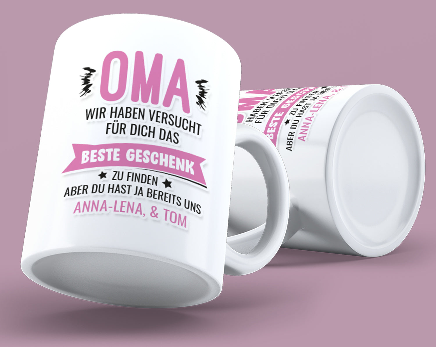 Tasse für Oma - Oma wir haben versucht das beste Geschenk für dich zu finden