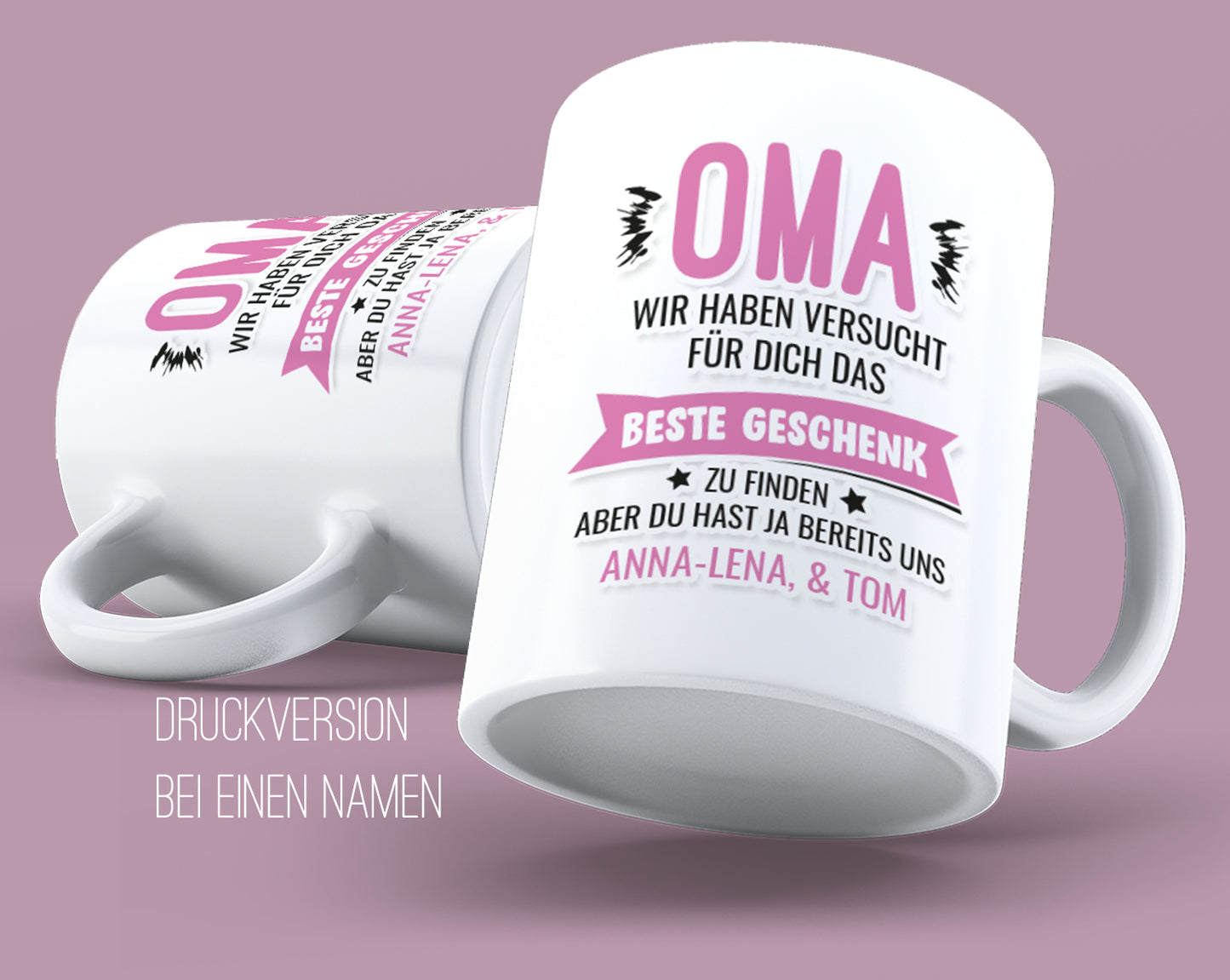 Tasse für Oma - Oma wir haben versucht das beste Geschenk für dich zu finden